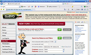 Site met Bring Your Own Wine-restaurants in VS