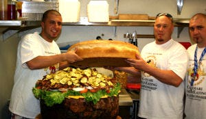 Wereldrecord: hamburger van meer dan 84 kilo