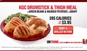 Een penny per calorie bij KFC