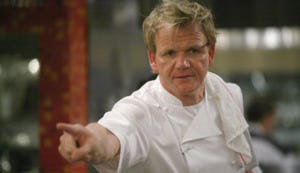 Gordon Ramsay schoffeert Jamie Oliver