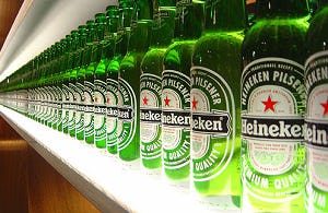 Omzet Heineken 3,5 procent omlaag