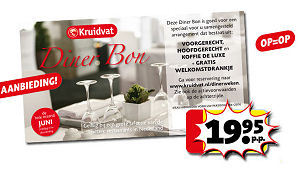 Kruidvat: nu ook actie met dinerbonnen
