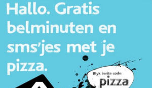Gratis sms'en bij pizzabezorger