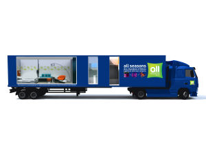 All Seasons promoot met mobiele hotelkamer