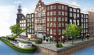 Amsterdamse horeca bevoorraad met elektrisch schip