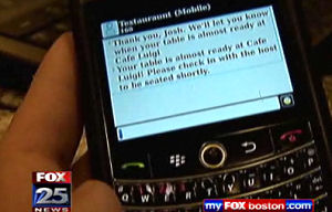 Smsje verkort wachttijd voor restaurantgast