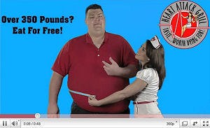 Dikke mensen eten gratis in VS