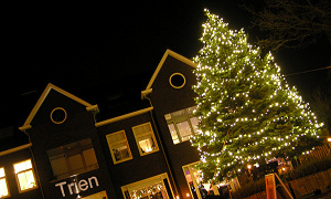 Nieuw restaurant stunt met reusachtige kerstboom