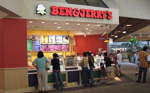 Gratis ijs op fandag Ben&Jerry's