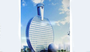 Hotel in vorm van pingpongbatje