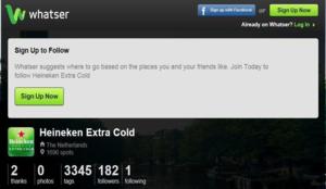 Heineken Extra Cold te vinden via app Whatser