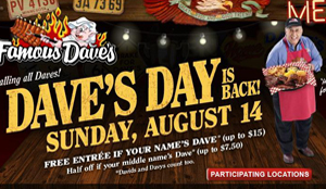 Gratis eten voor Dave, David en Davy