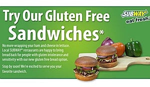 Subway test glutenvrije broodjes