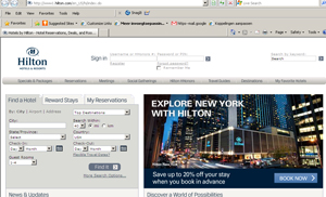 Hotelsite met rustige header krijgt goede beoordeling