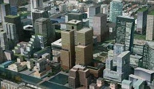 Tijdelijke stadscamping op Zuidas Amsterdam