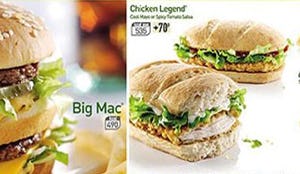 Britse McDonald's meldt calorieën op menuborden