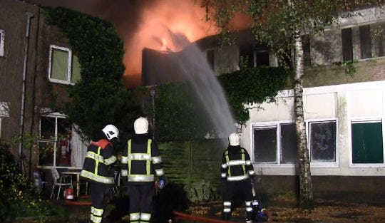 Voormalig Hotel Hamer uitgebrand