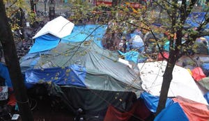 Occupy kost Beurs van Berlage-café flinke omzet