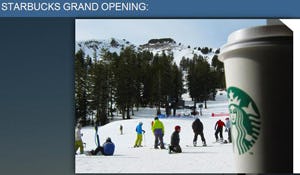 Starbucks opent eerste ski thru