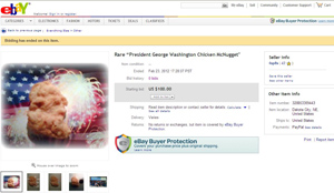 Vrouw krijgt fortuin voor kipnugget