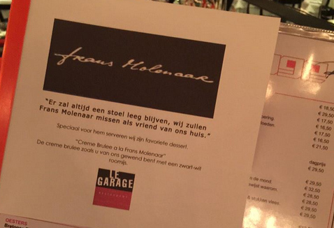 Joop Braakhekke eert Frans Molenaar met favoriete dessert