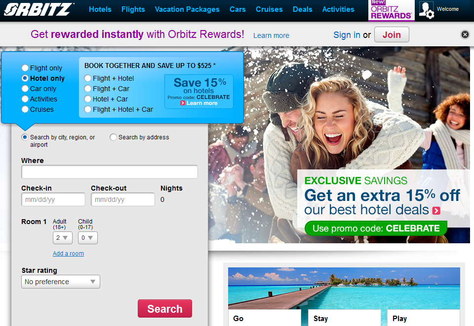 Orbitz grootste stijger op aandelenbeurs in VS