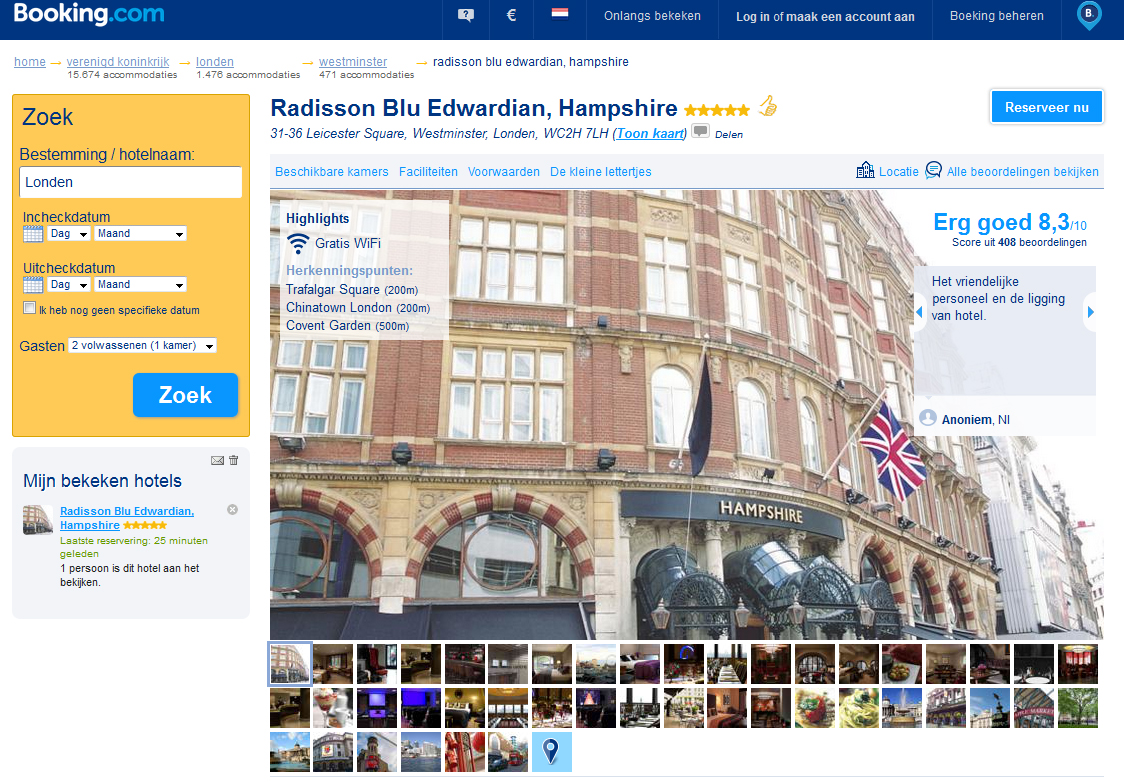 Kabinet grijpt niet in op prijsafspraken van Booking.com en Thuisbezorgd.nl