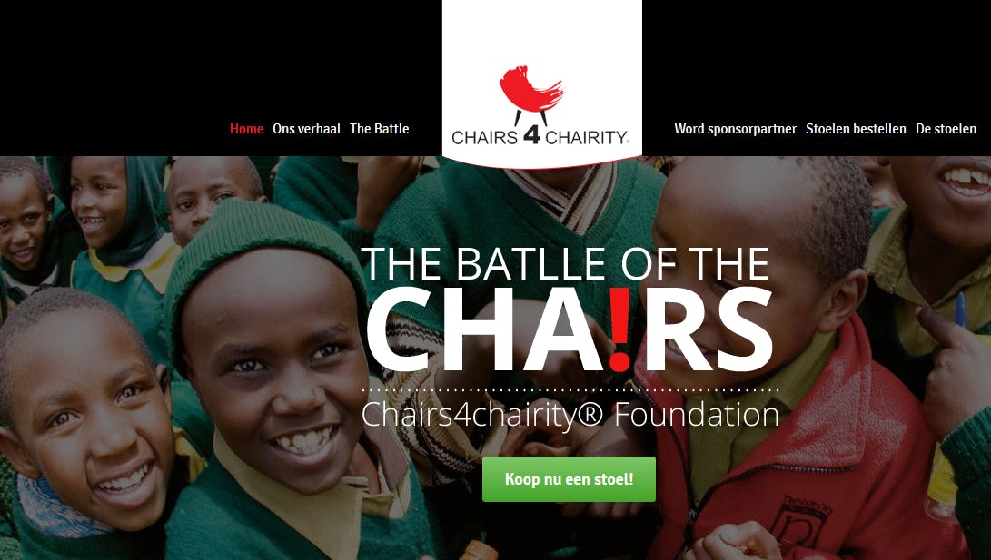Topkoks promoten zelfontworpen stoelen voor Chairs4Chairity