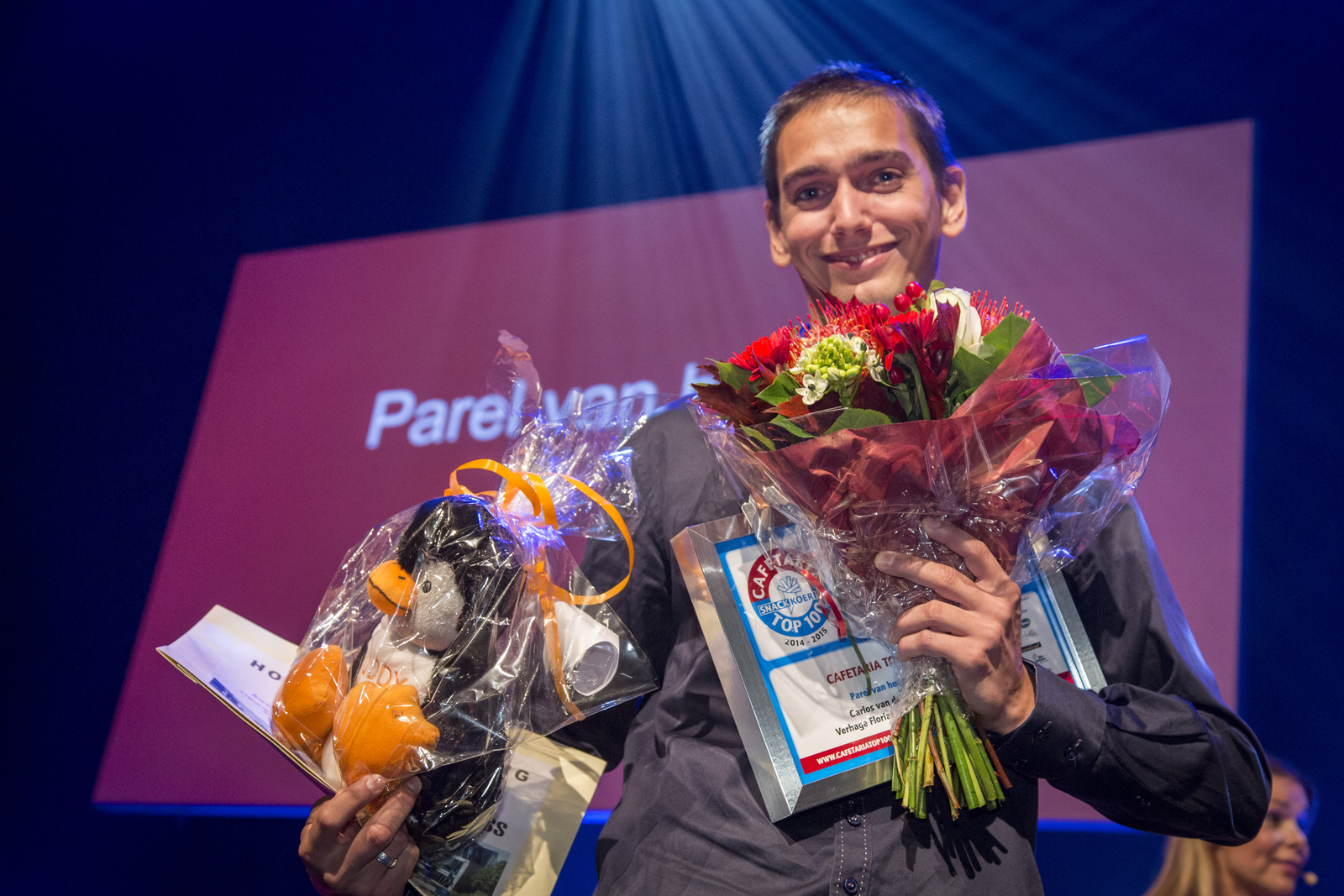 Parel Carlos van den Berge nuchter na prijs