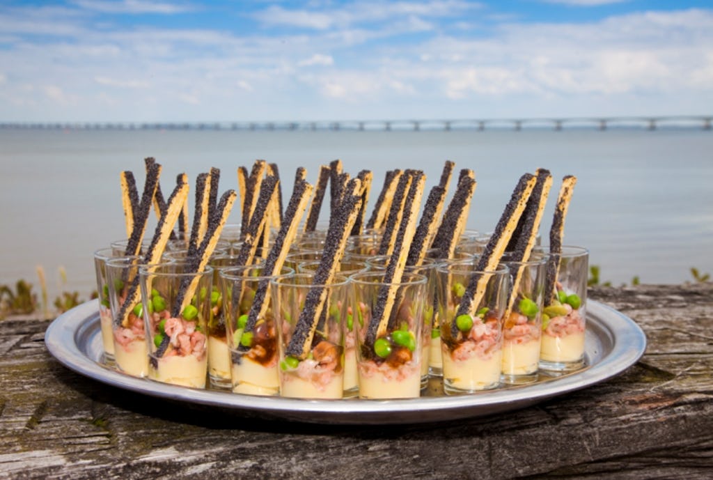 Sterrenlunch op een zandplaat