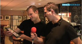 De zonen van Ton Vis bij de bekendmaking van de Cafetaria Top 100 2013