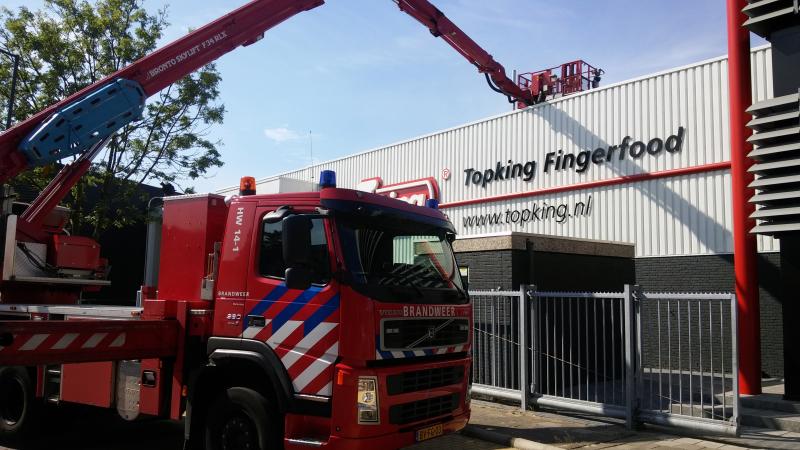 Brand bij Topking in Schiedam