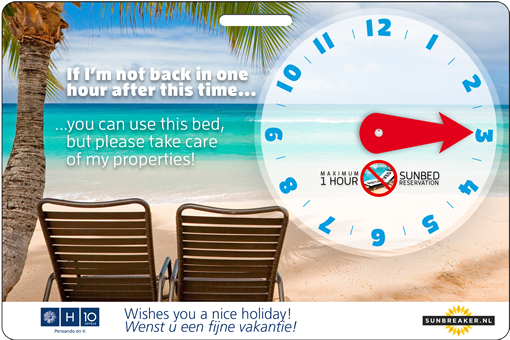 Parkeerschijf voor probleem ligbedden hotels en sauna's