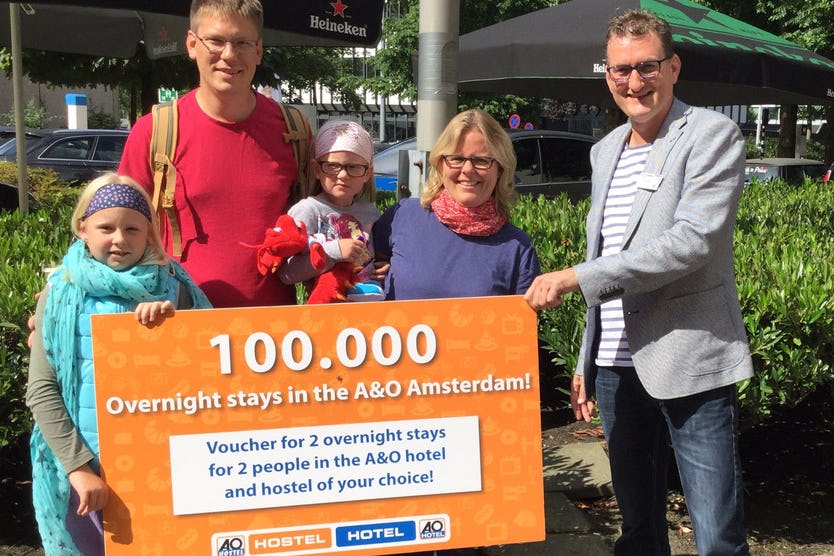 A&O Amsterdam haalt 100.000 overnachtingen in drie maanden