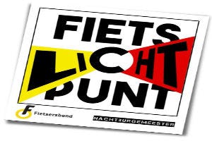 Fietsverlichting te koop in de kroeg