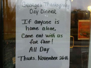 Restaurant serveert gratis diner voor eenzame mensen