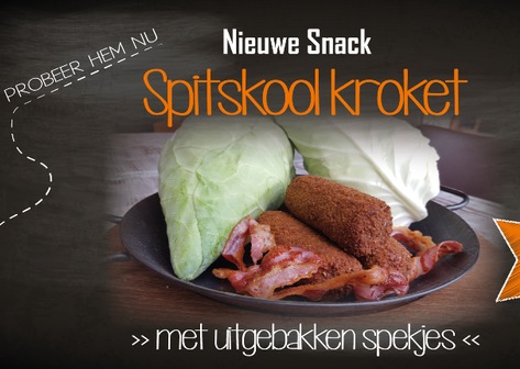 Nieuw in de snackvitrine: de spitskoolkroket