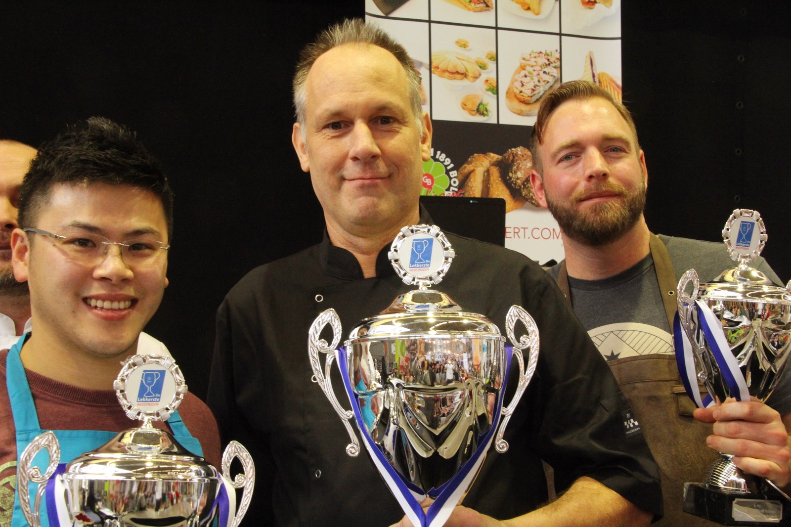 Vlnr: Hao-En Looi (2e), winnaar Thijs Haakman en Roderik Laanbroek (3e)