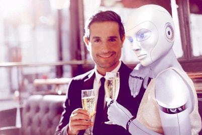 Gasten kunnen bij Niven daten met robots
