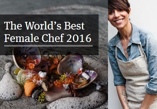Dominique Crenn wint World's Best Female Chef Award 2016