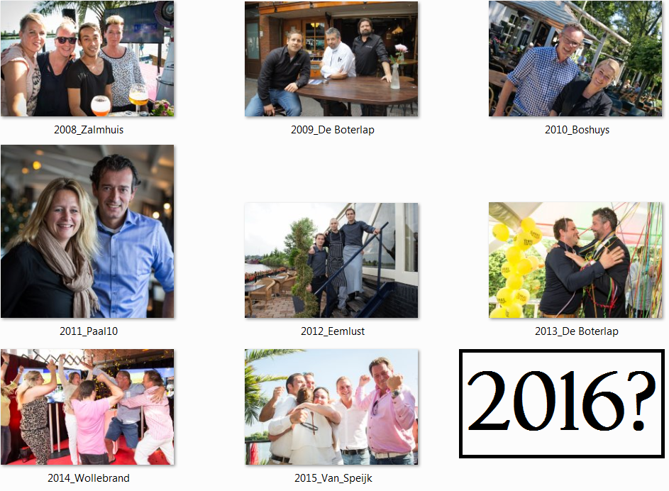 Terras Top 100 na het weekend bekend