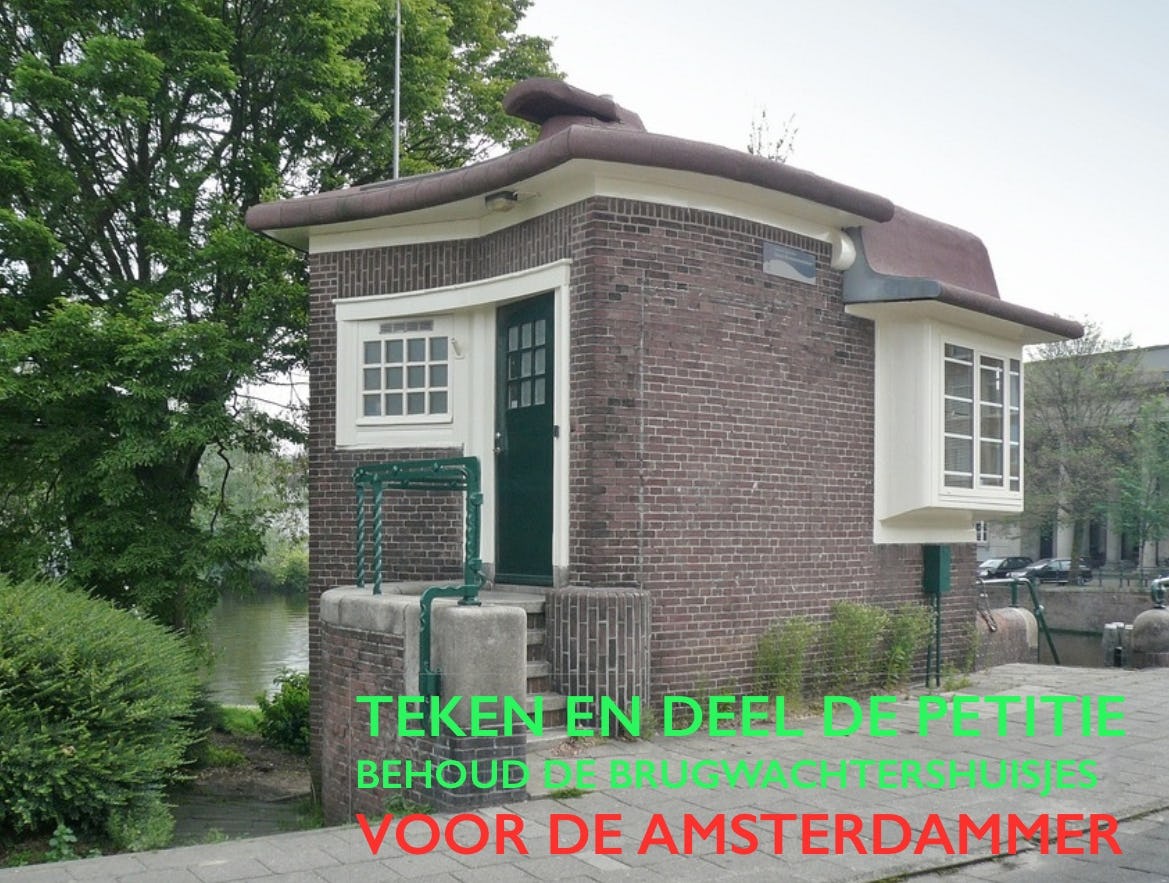 Petitie tegen hotels in Amsterdamse brugwachtershuisjes