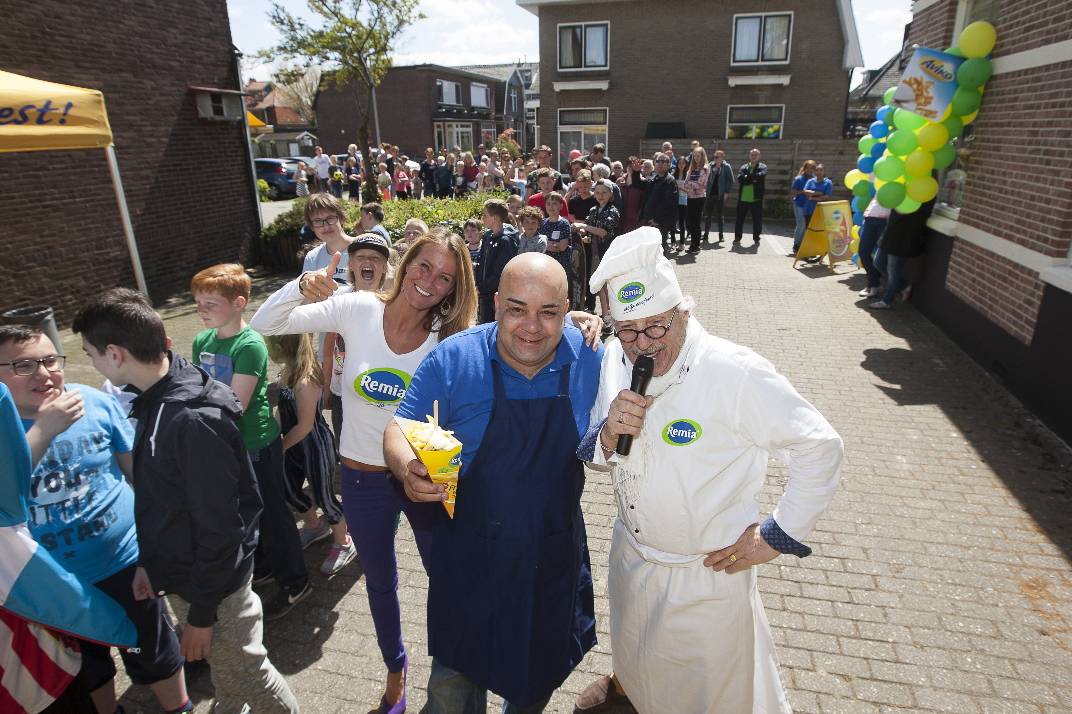 File voor De Worp na gratis friet uur