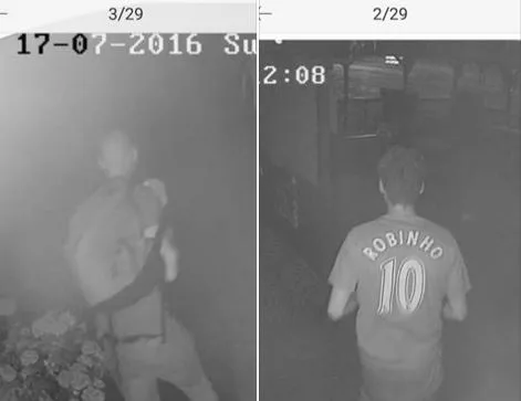 Pedro Rötscheid plaatste beelden van de vandalen eerst onherkenbaar in beeld.