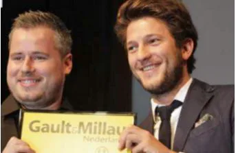 Guillaume de Beer (l) en Freek van Noortwijk (r), tijdens de GaultMillau 2014