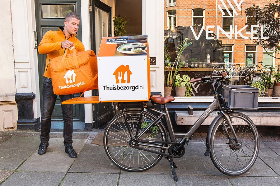 Thuisbezorgd.nl verder in elektrische fietsbezorging