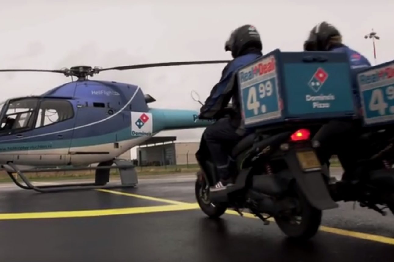 Domino's trapt Order Anywhere af met ludieke helikopter-actie