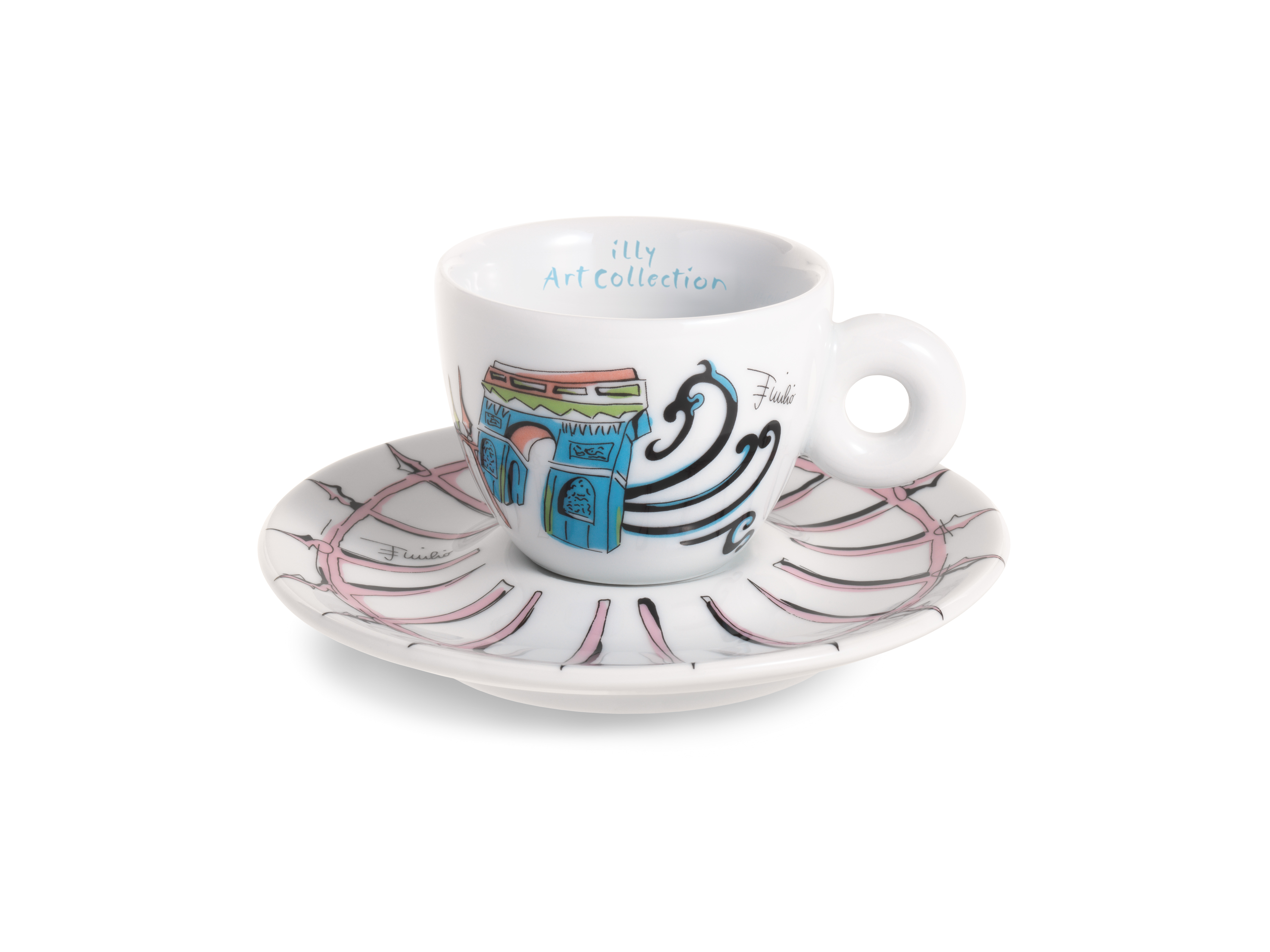 Nieuw servies illy ontworpen door modehuis Emilio Pucci