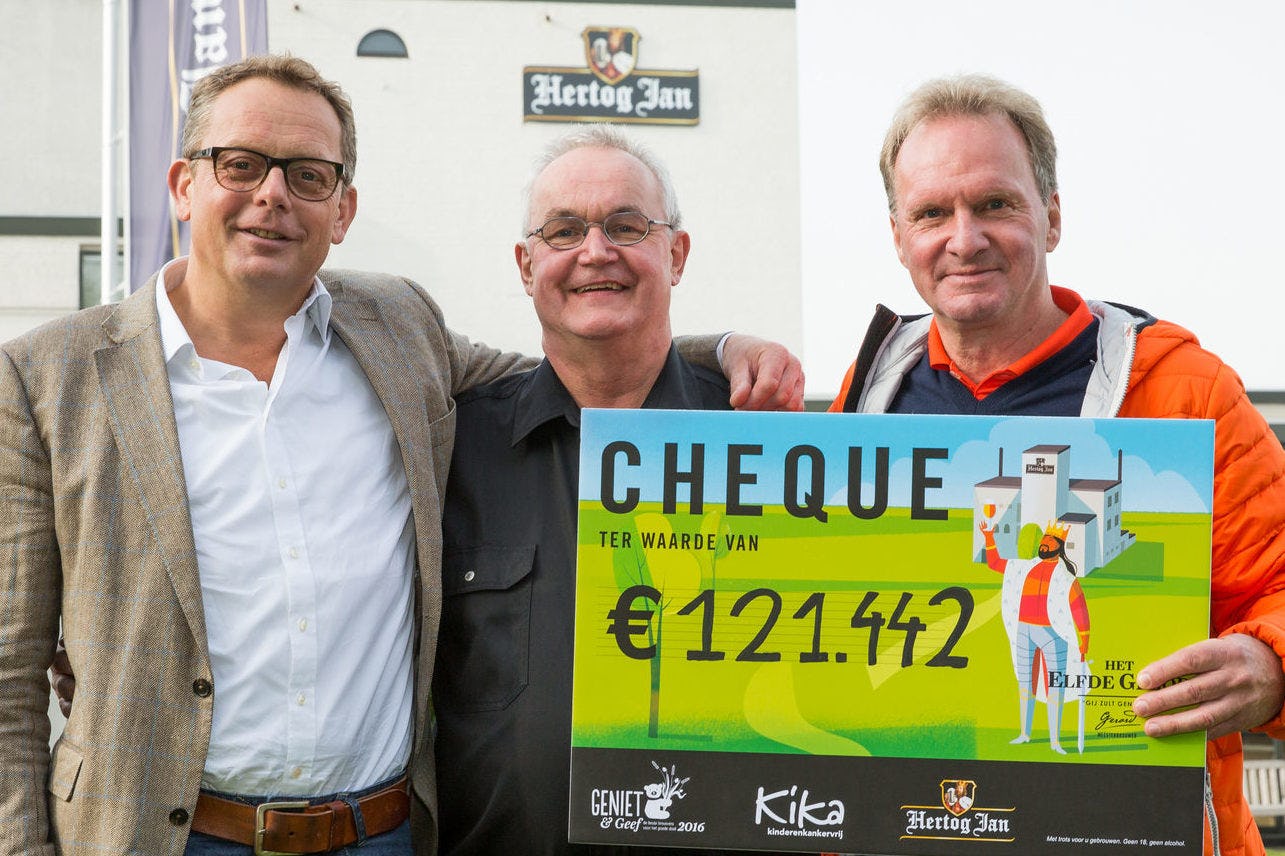 Hertog Jan en Geniet & Geef halen 121.000 euro op voor KiKa