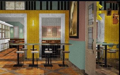 Eerste impressie interieur Escobar: restaurant van medewerkers Ron Blaauw